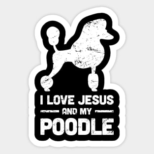 Poodle - Funny Jesus Christian Dog Sticker